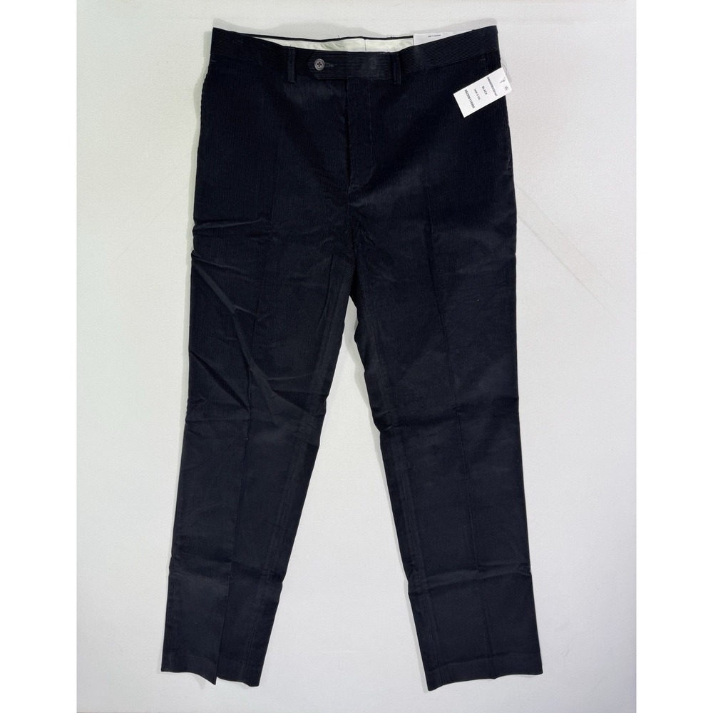 Lauren Ralph Lauren Men's Pants 34x32 (34x31) Black Corduroy Flat Front NWT City